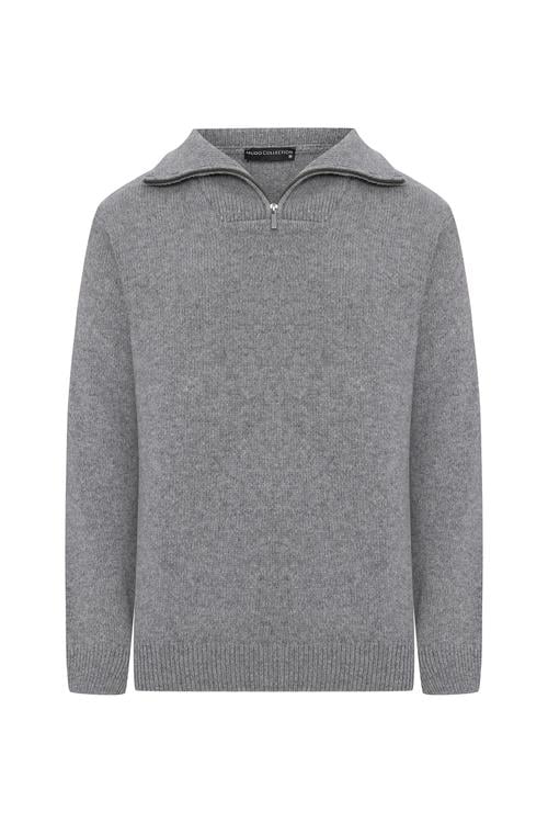  FERMUARLI POLO YAKA YÜN KAZAK