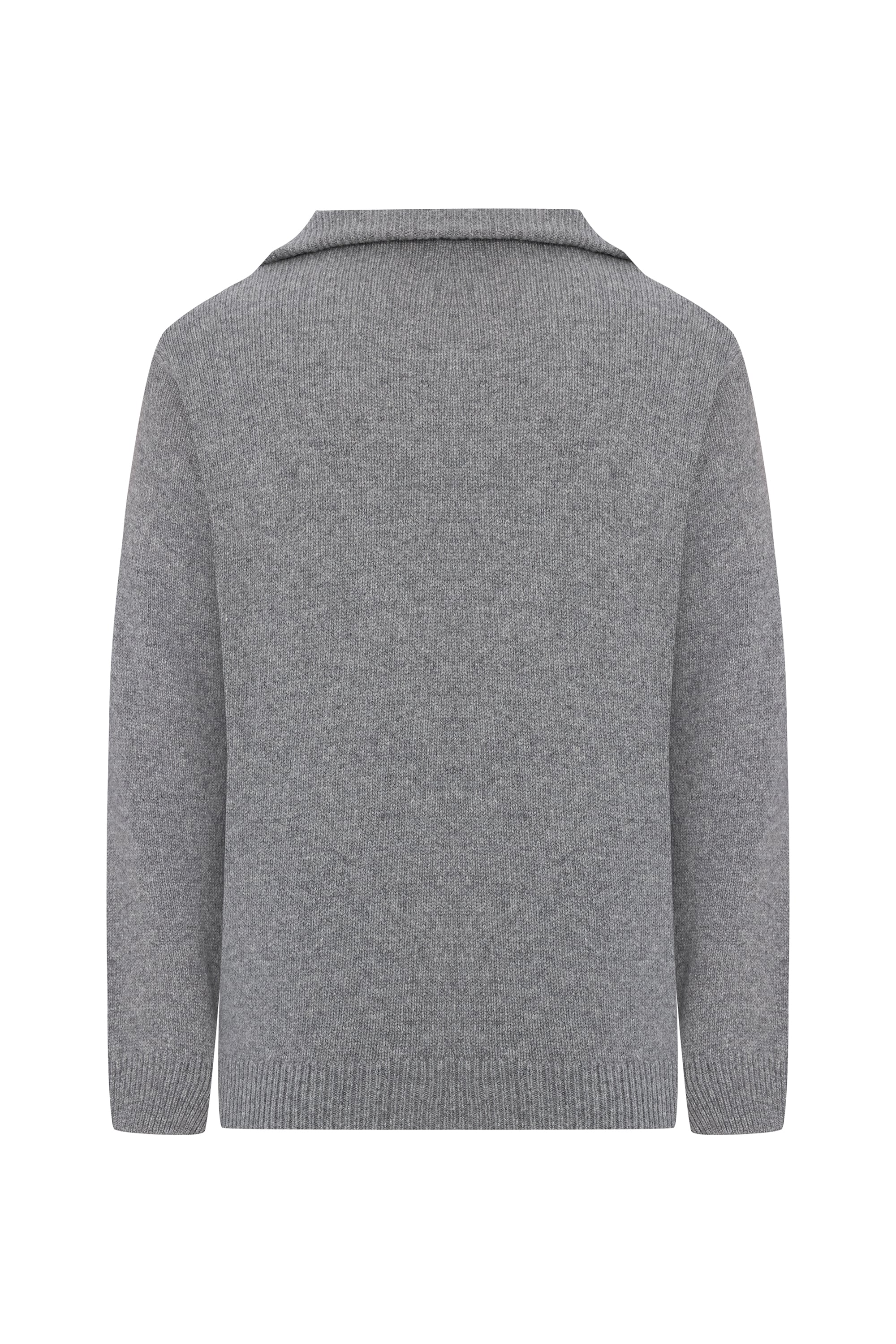 FERMUARLI POLO YAKA YÜN KAZAK