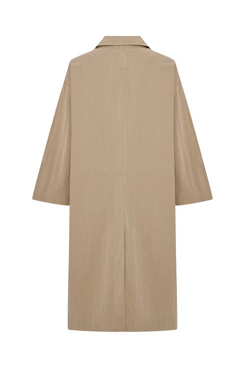  DÜĞMELİ OVERSIZE UZUN TRENÇKOT