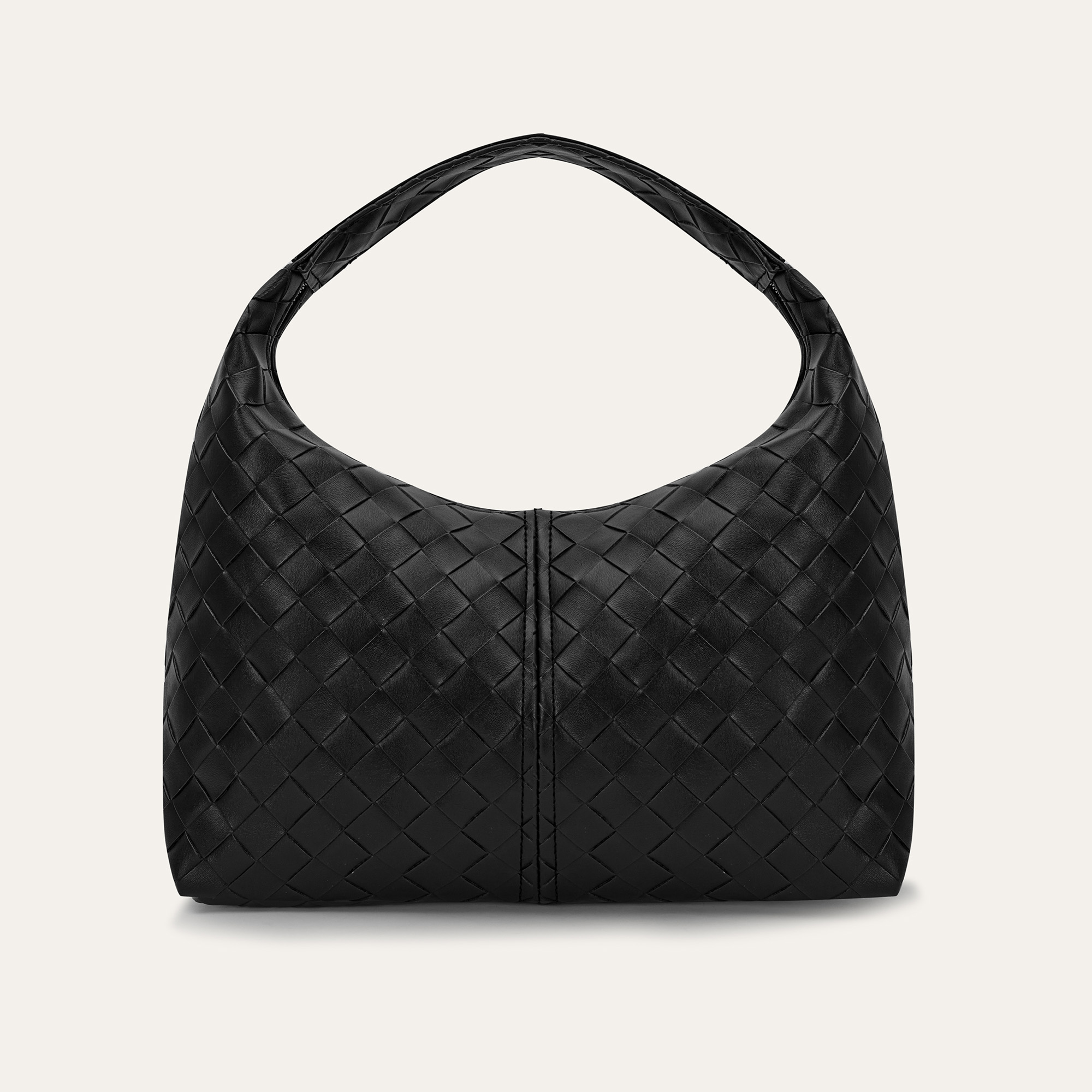 ÖRGÜ DESENLİ DERİ GÖRÜNÜMLÜ OMUZ ÇANTASI