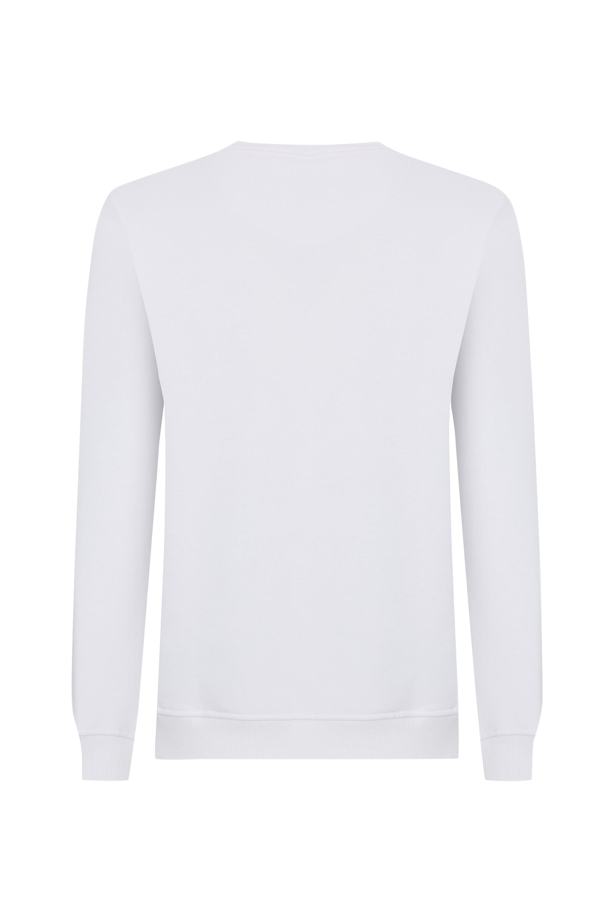 NAKIŞLI BİSİKLET YAKA SWEATSHIRT