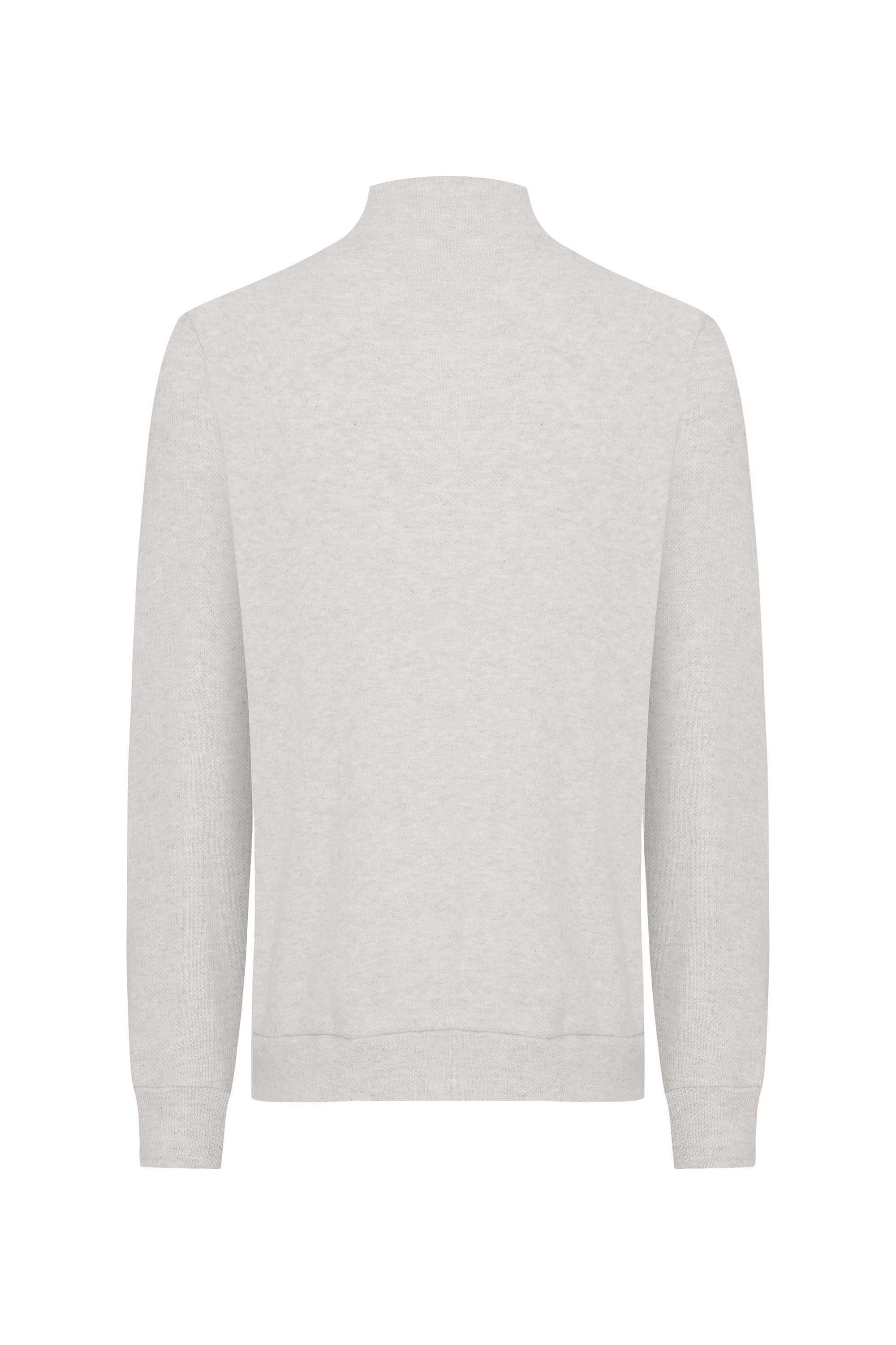 FERMUARLI DİK YAKA SWEATSHIRT