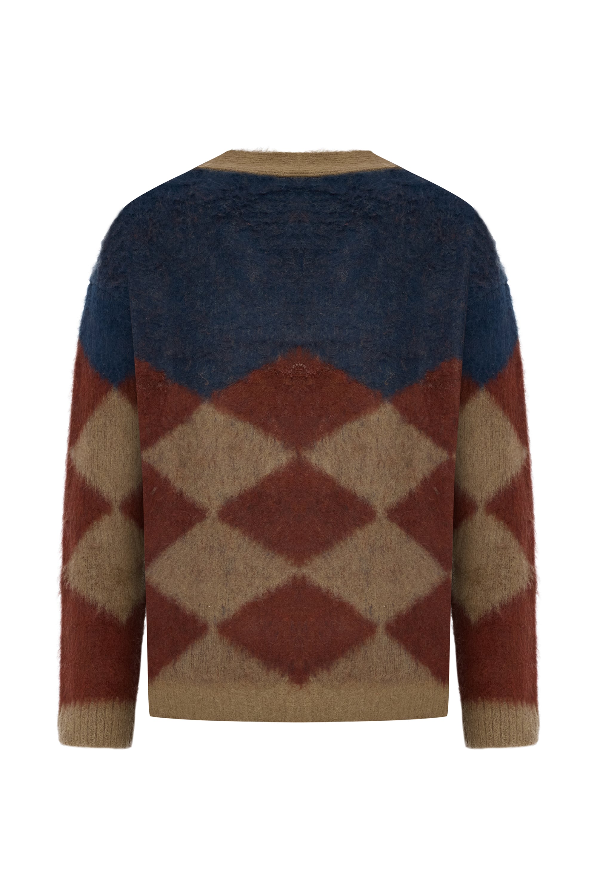 V YAKA OVERSIZE RENK BLOKLU HIRKA