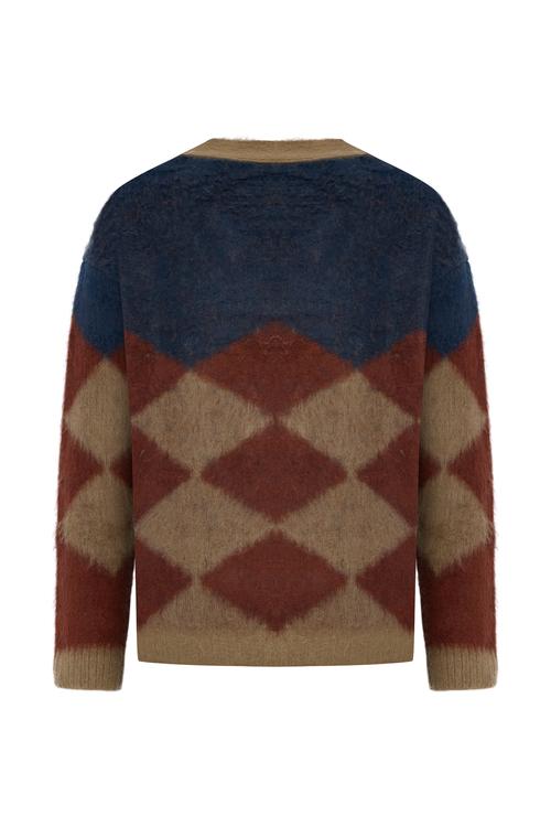  V YAKA OVERSIZE RENK BLOKLU HIRKA