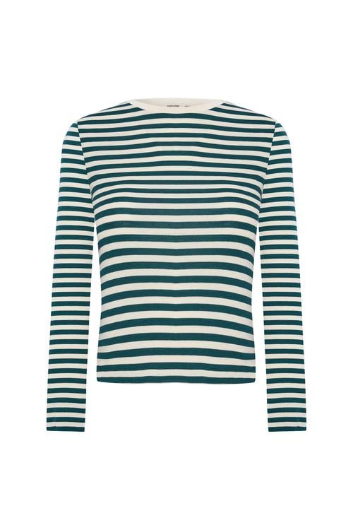  ÇİZGİLİ BİSİKLET YAKA UZUN KOLLU T-SHIRT