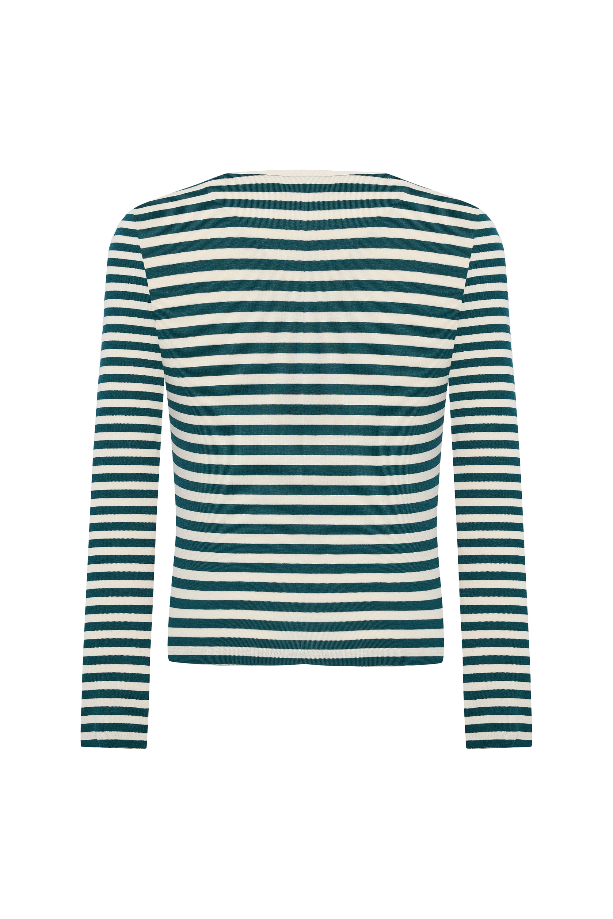 ÇİZGİLİ BİSİKLET YAKA UZUN KOLLU T-SHIRT