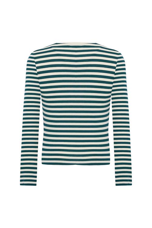  ÇİZGİLİ BİSİKLET YAKA UZUN KOLLU T-SHIRT