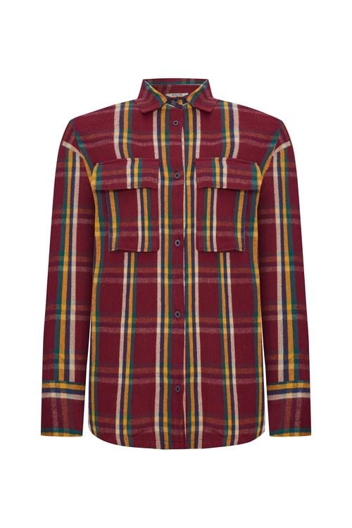 EKOSELİ ÇİFT CEPLİ UZUN KOLLU GÖMLEK