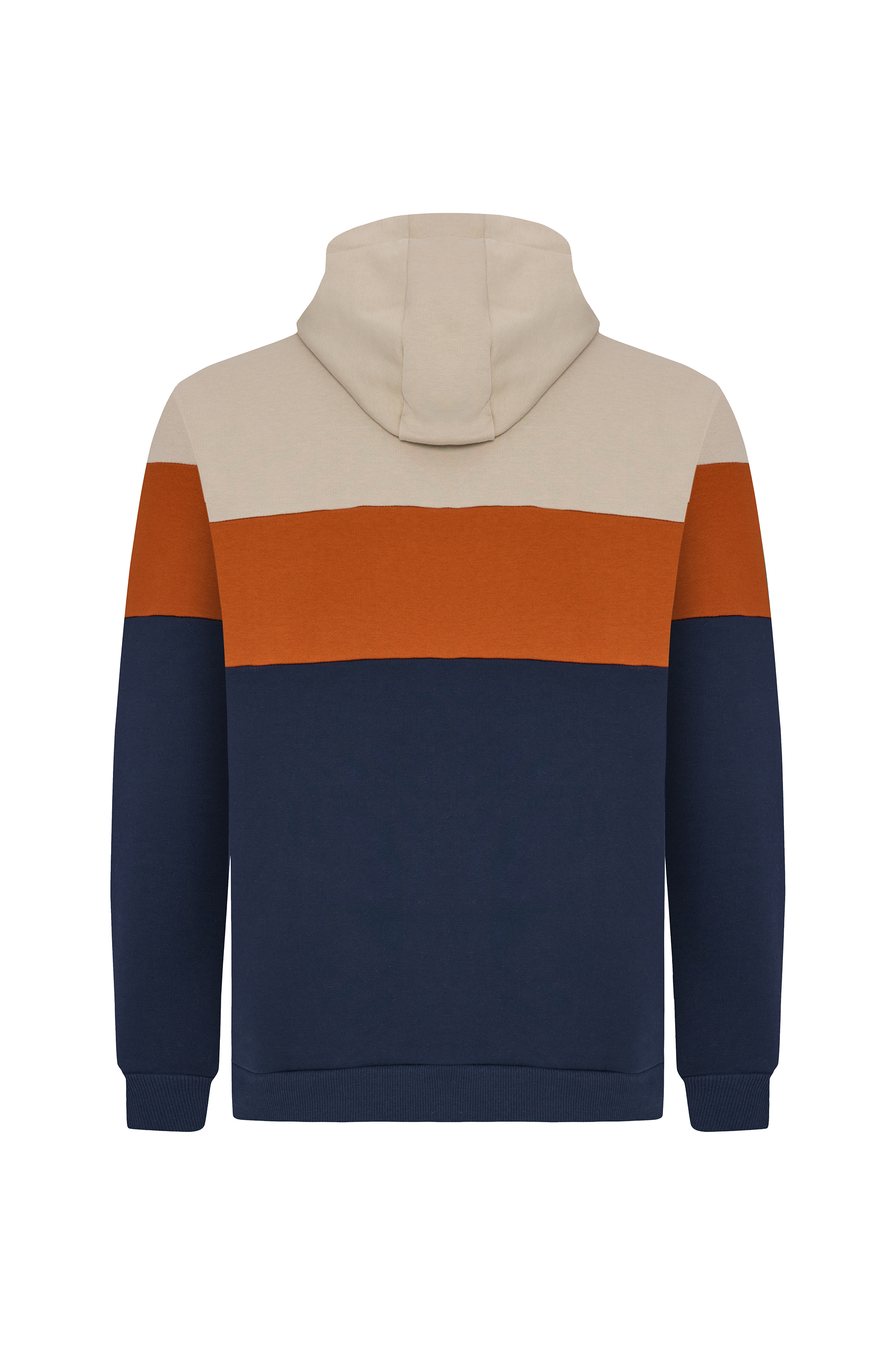 RENK BLOKLU KAPÜŞONLU SWEATSHIRT