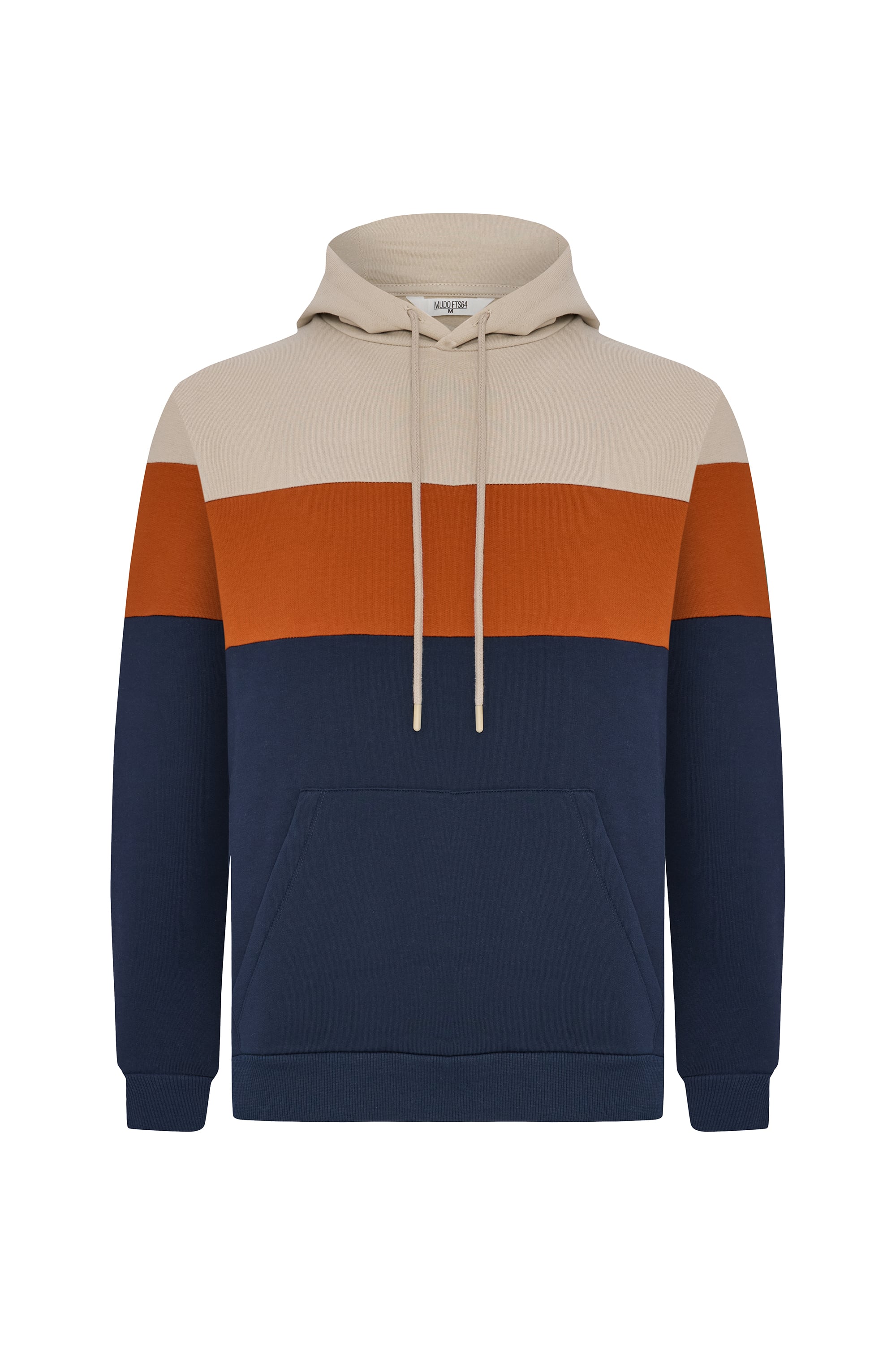 RENK BLOKLU KAPÜŞONLU SWEATSHIRT