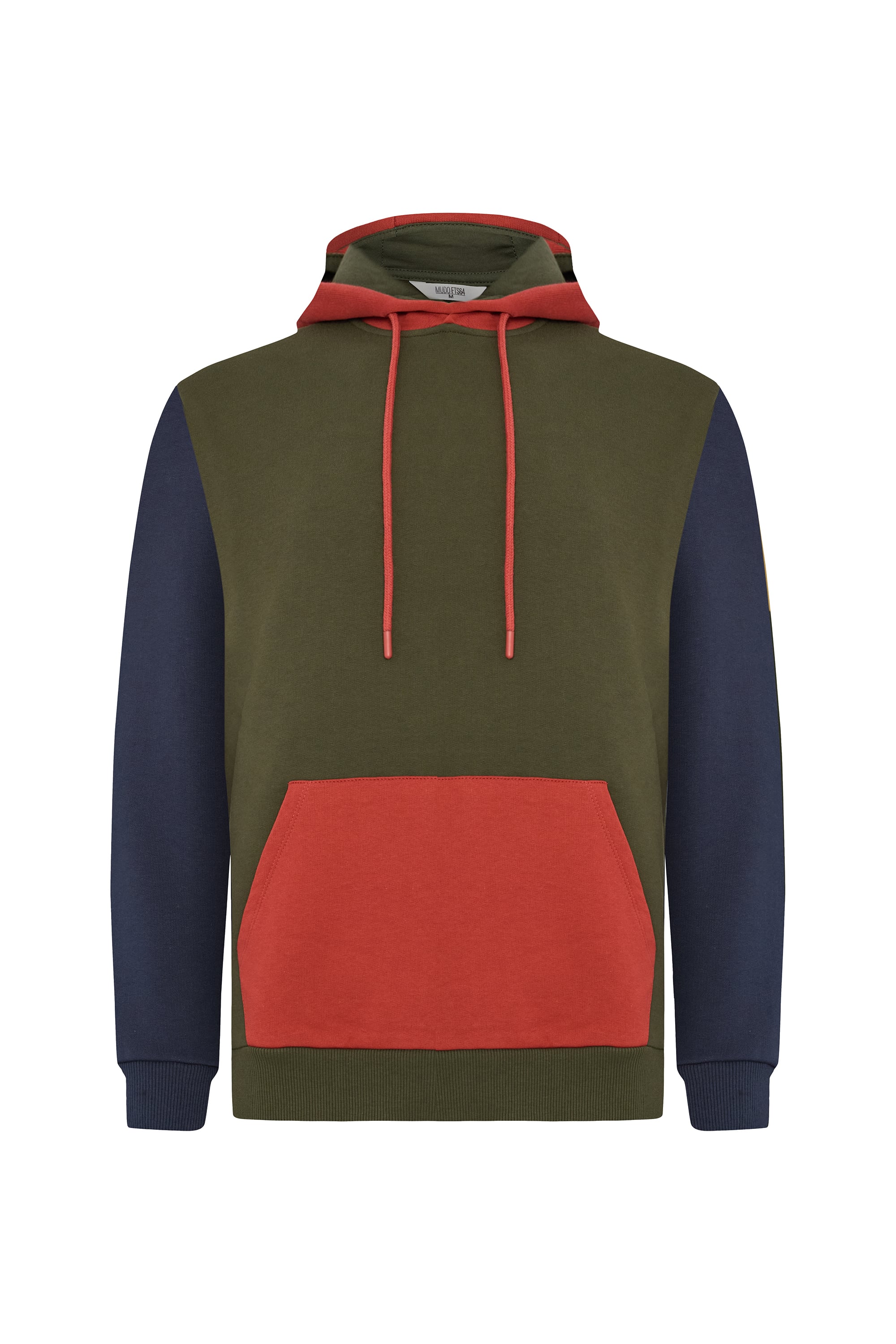 RENK BLOKLU KAPÜŞONLU SWEATSHIRT