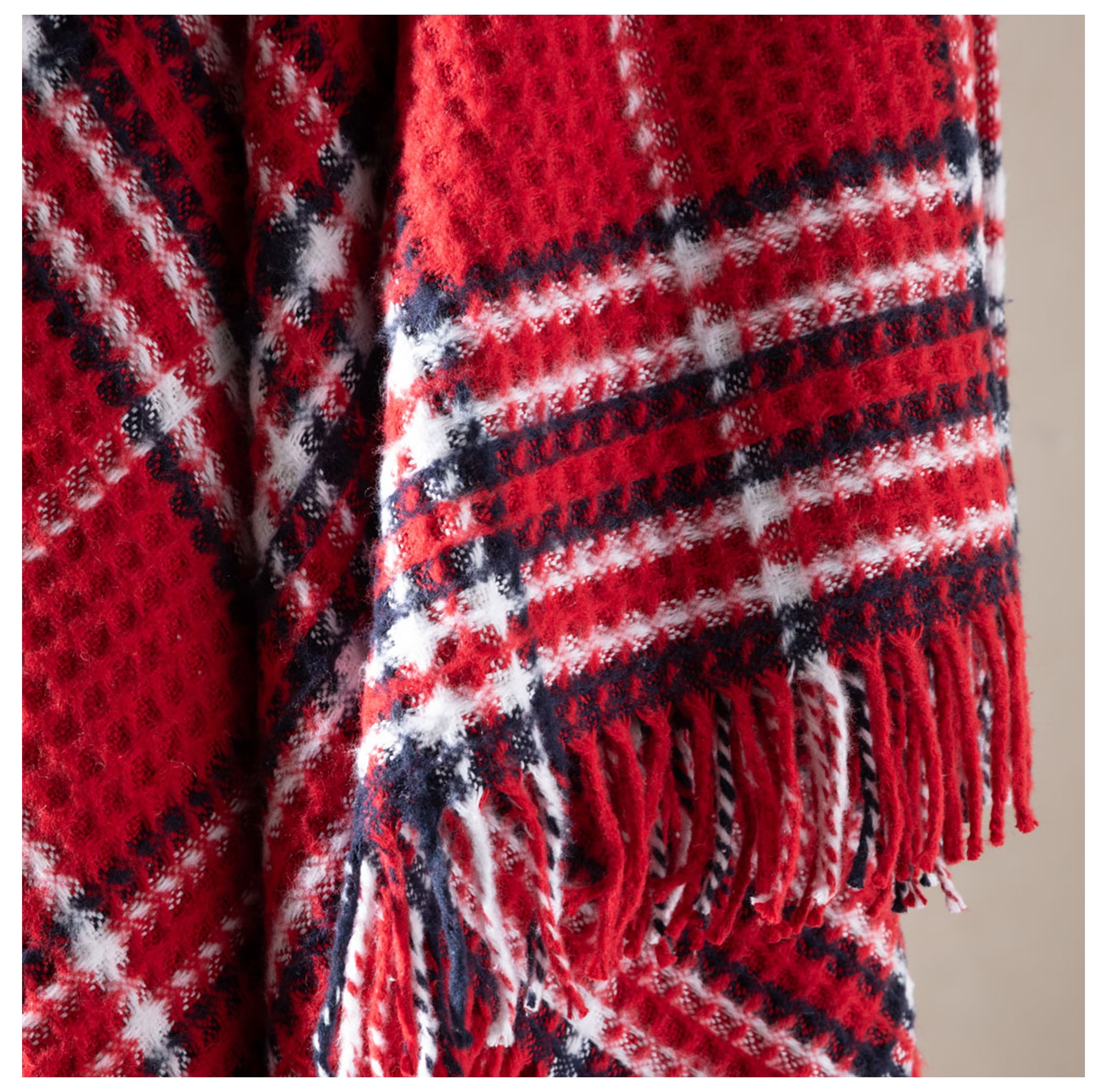 OXFORD KARELİ BATTANİYE KIRMIZI 150x200