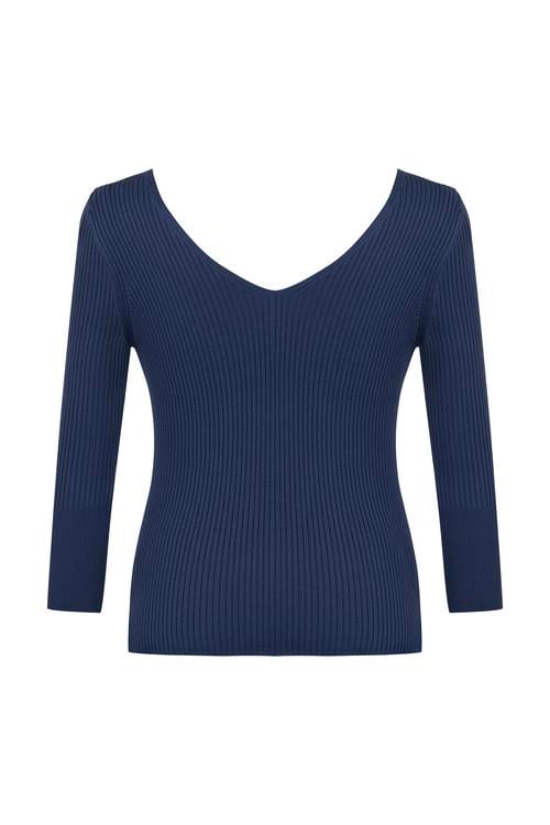  FİTİLLİ V YAKA TRİKO KAZAK