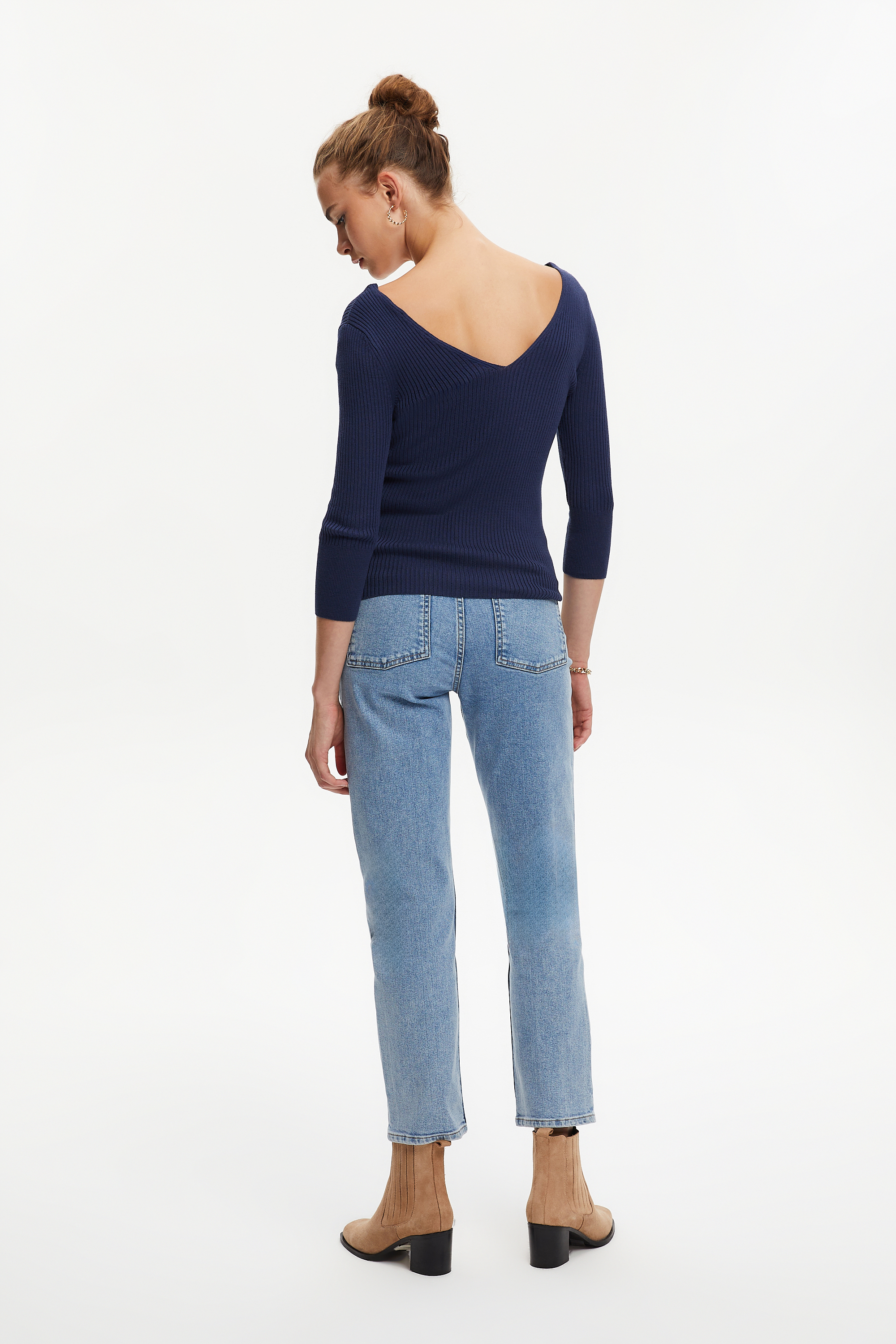 FİTİLLİ V YAKA TRİKO KAZAK