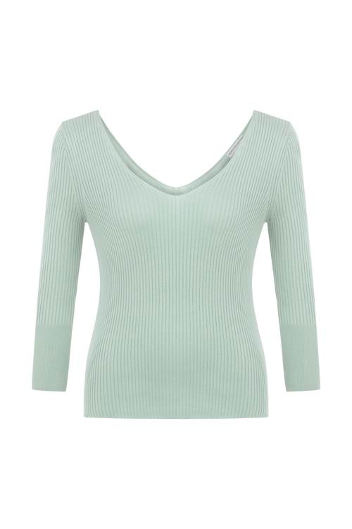  FİTİLLİ V YAKA TRİKO KAZAK