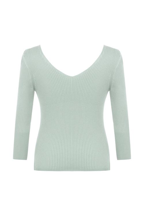  FİTİLLİ V YAKA TRİKO KAZAK