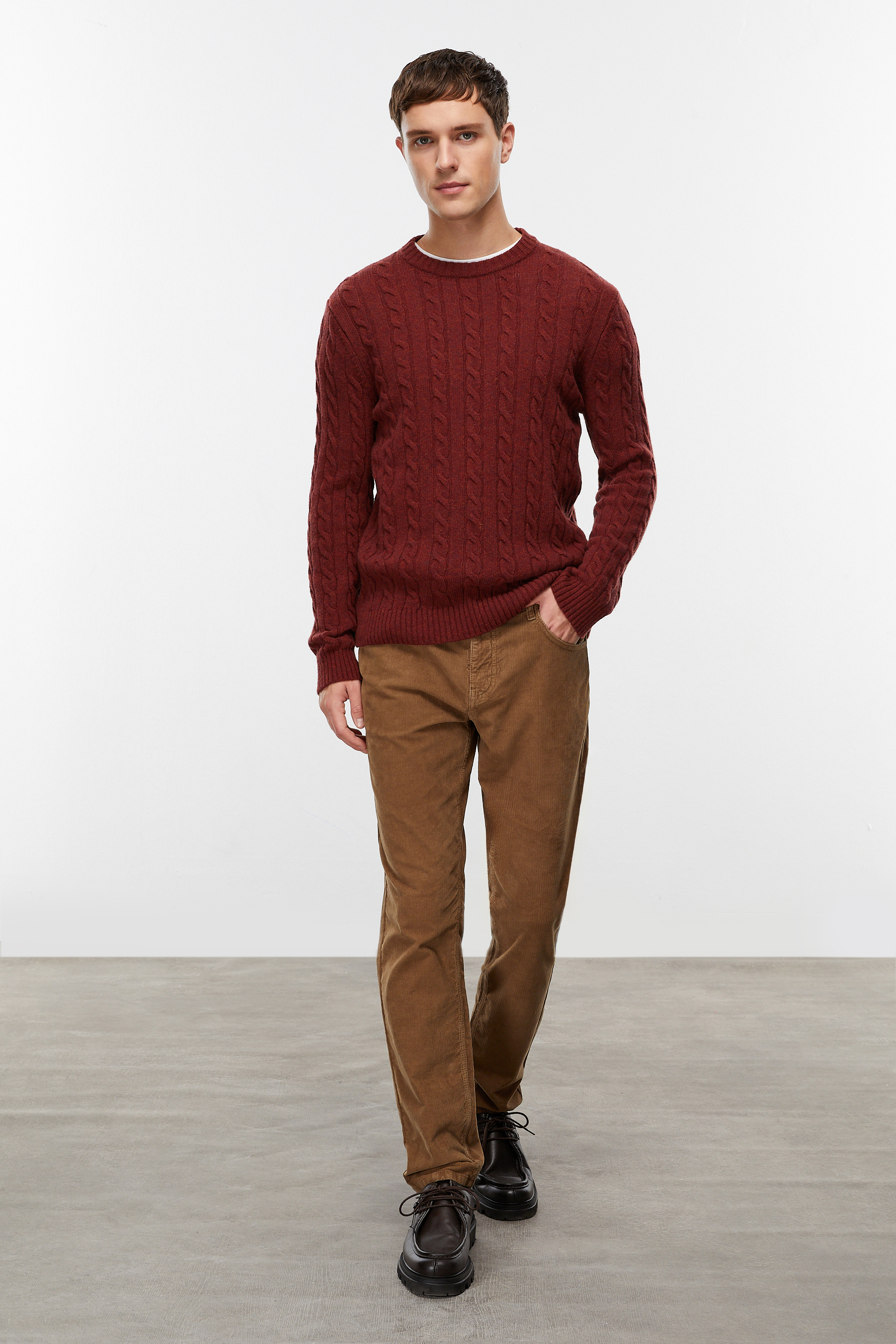 YÜN KARIŞIMLI SAÇ ÖRGÜ TRİKO KAZAK