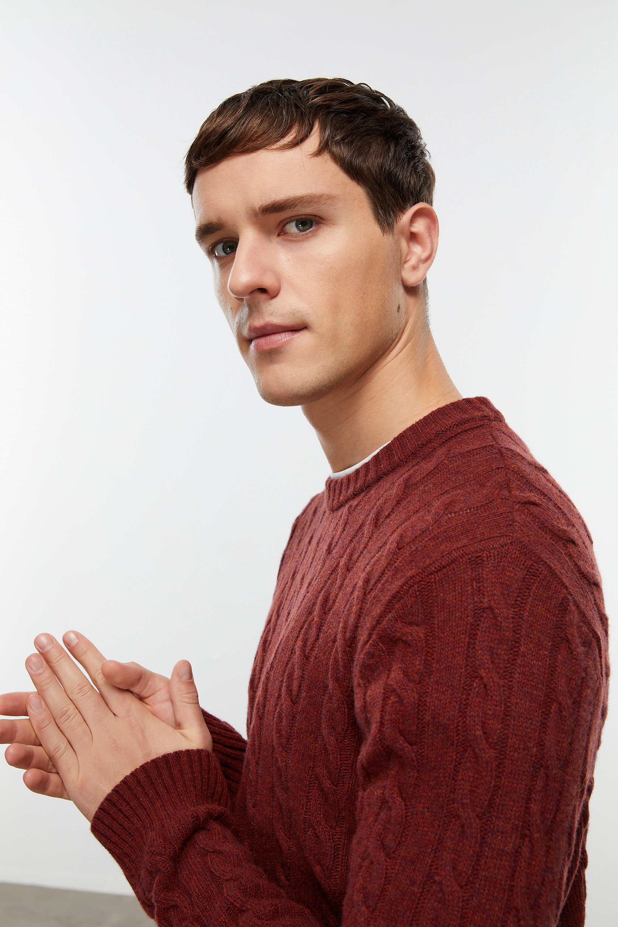 YÜN KARIŞIMLI SAÇ ÖRGÜ TRİKO KAZAK