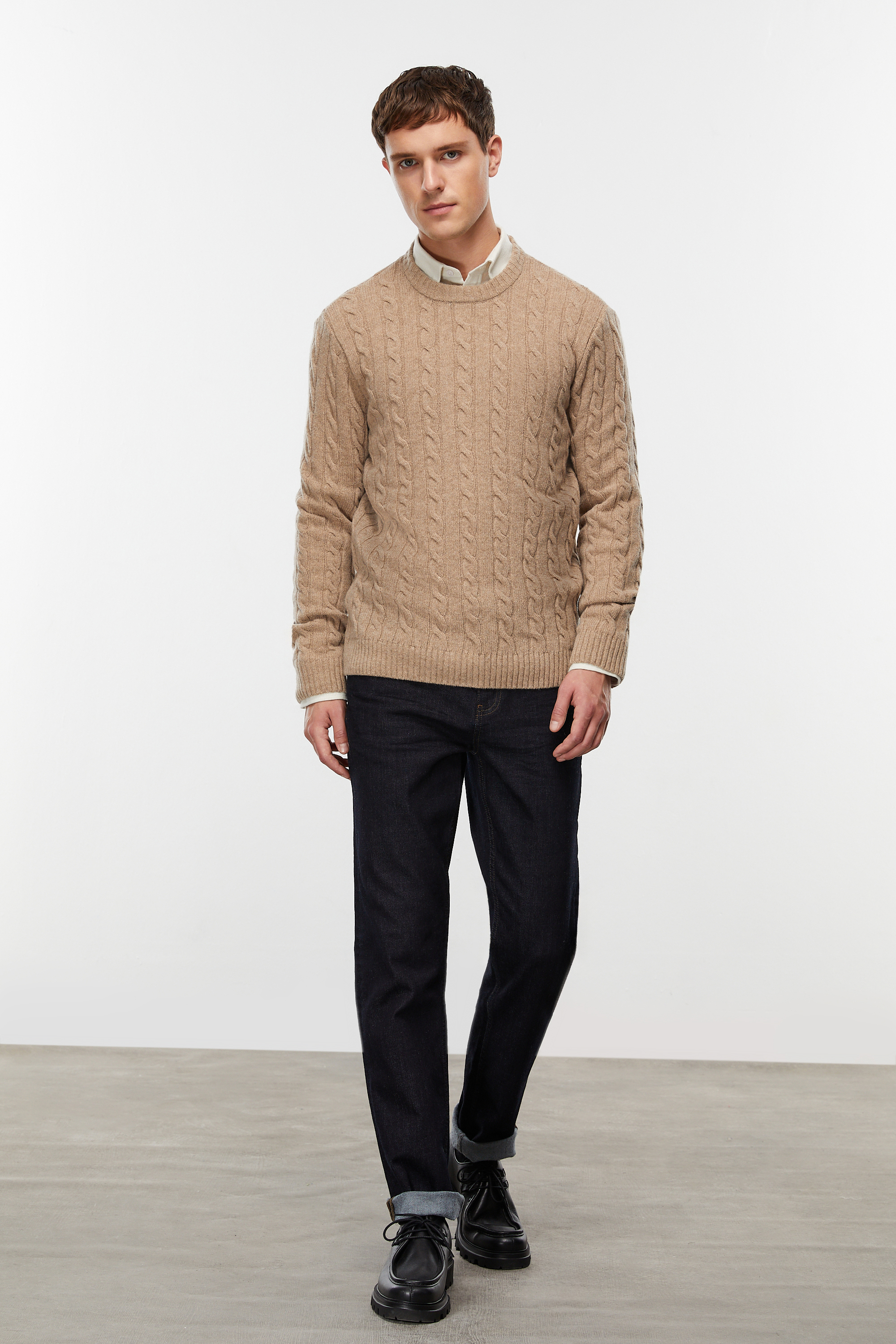 YÜN KARIŞIMLI SAÇ ÖRGÜ TRİKO KAZAK