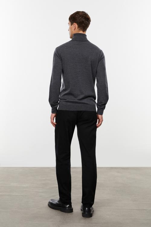  BALIKÇI YAKA MERİNO YÜN KAZAK