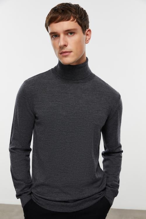  BALIKÇI YAKA MERİNO YÜN KAZAK