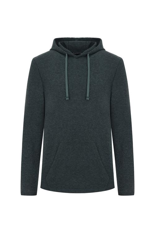  DOKULU KAPÜŞONLU SWEATSHIRT