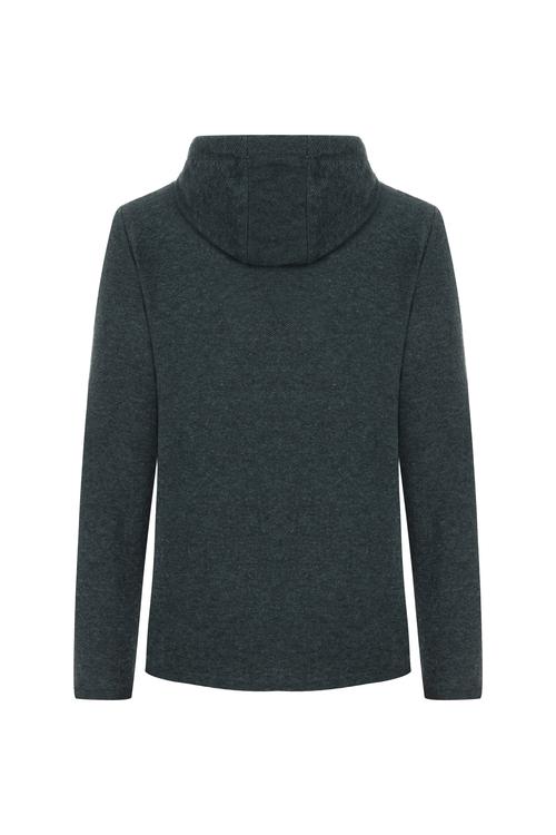  DOKULU KAPÜŞONLU SWEATSHIRT