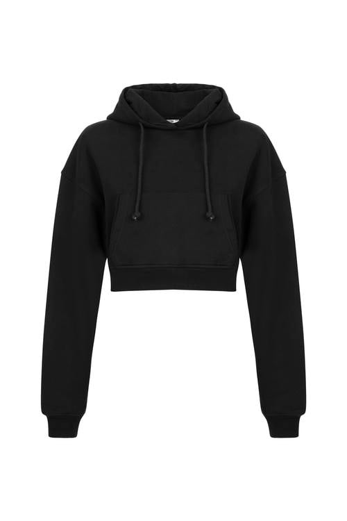 KAPÜŞONLU CROP SWEATSHIRT