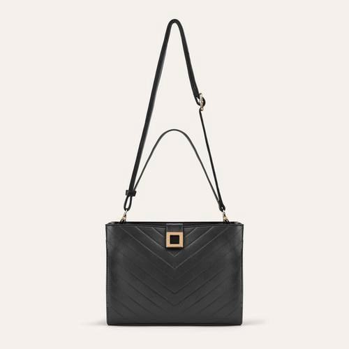  DERİ GÖRÜNÜMLÜ TOKALI EL ÇANTASI