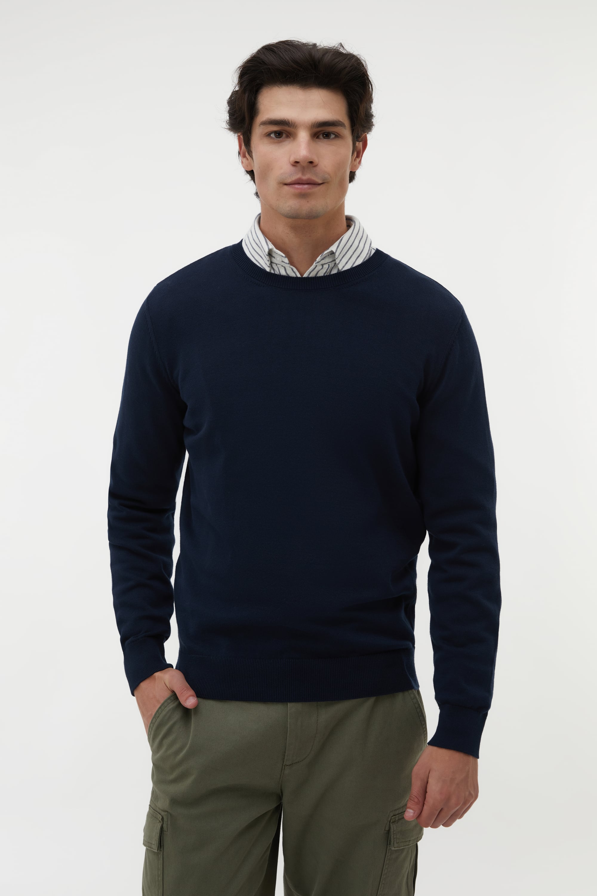 BİSİKLET YAKA UZUN KOLLU KAZAK