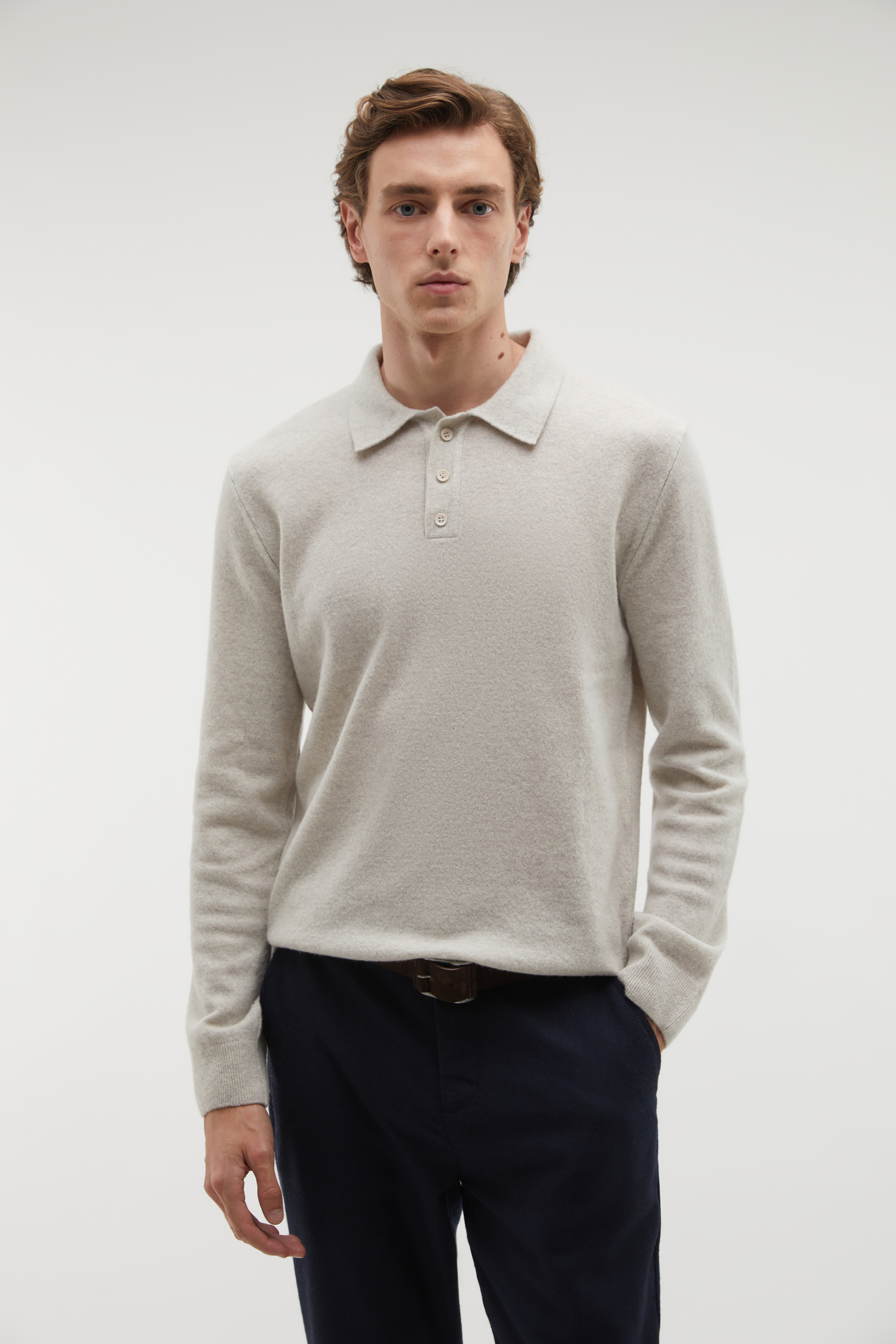 POLO YAKA YÜNLÜ KAZAK