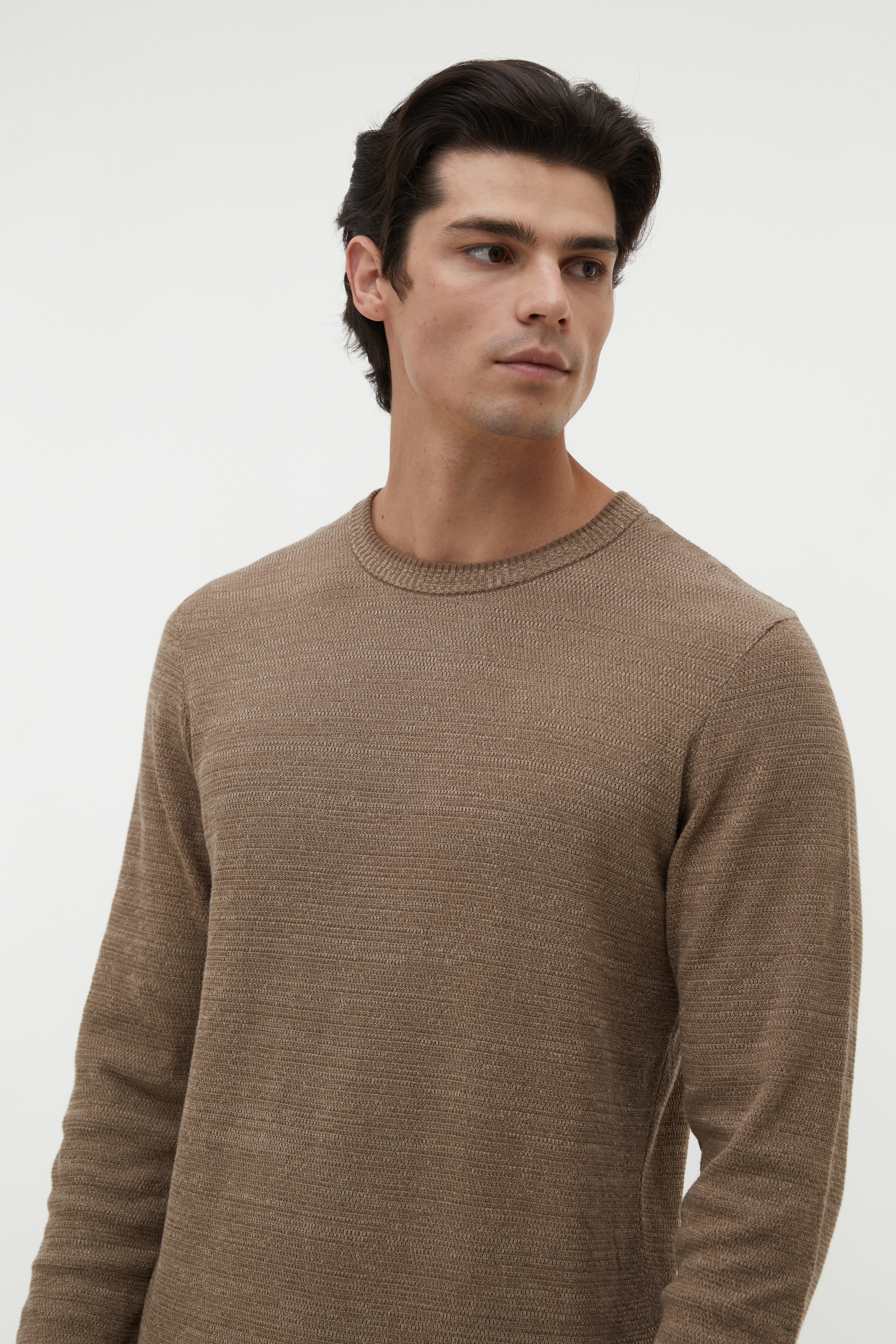 BİSİKLET YAKA MULİNELİ UZUN KOLLU KAZAK