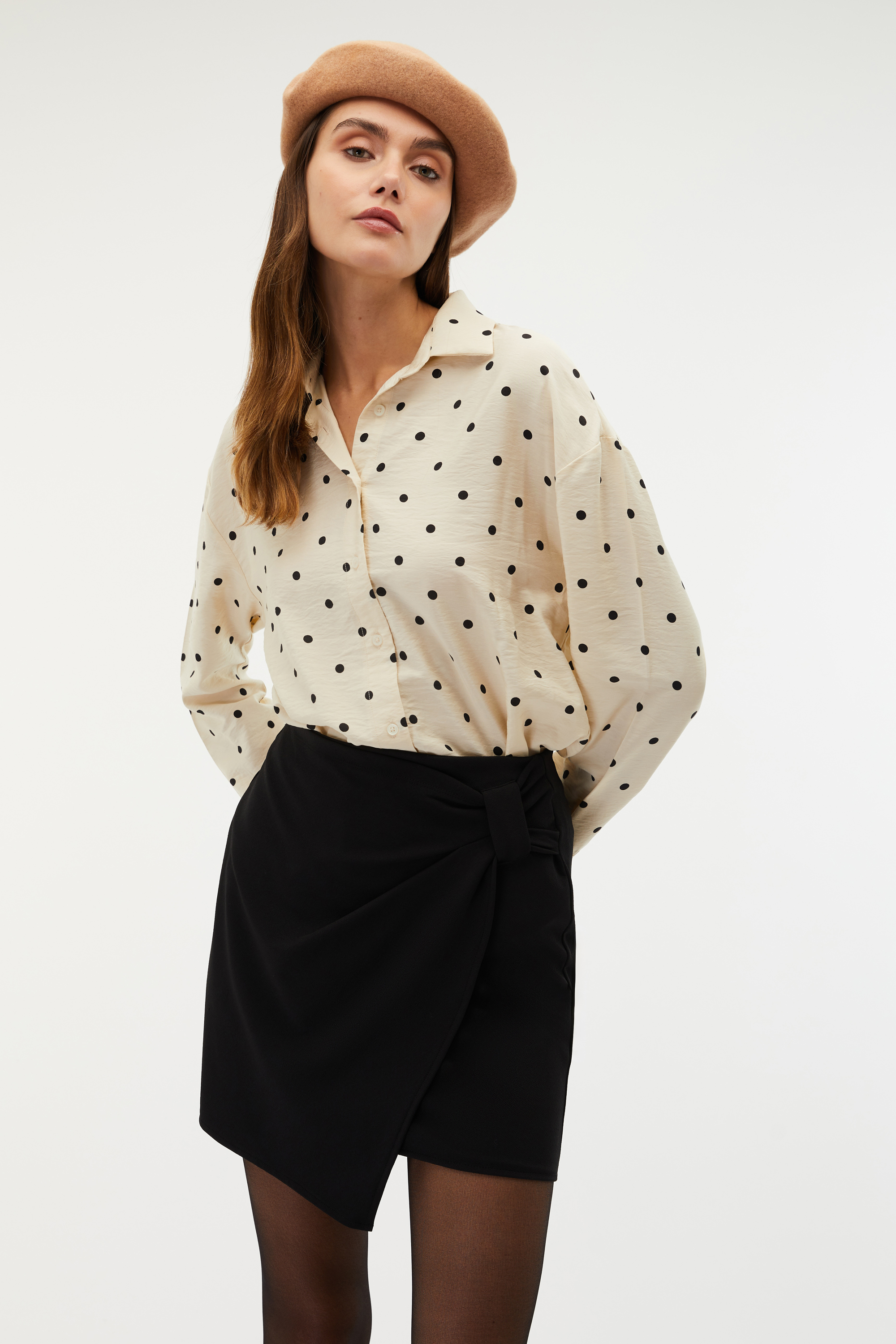 PUANTİYELİ REGULAR FIT CASUAL GÖMLEK