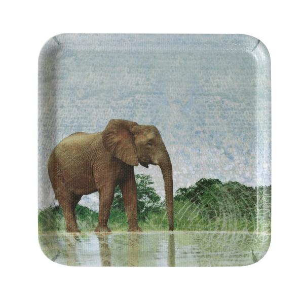Mudo Home Wild Kaydirmaz Tepsi 24Cm-Elephant
