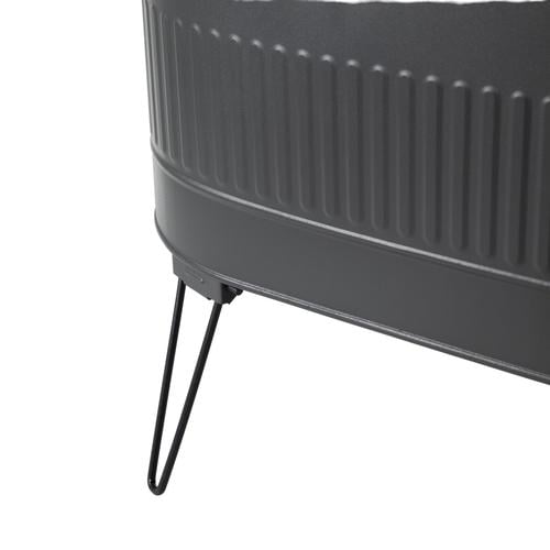  SİYAH KATLANABİLİR AYAKLI ODUN KOVASI 55 CM