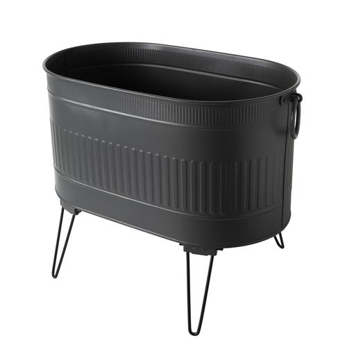  SİYAH KATLANABİLİR AYAKLI ODUN KOVASI 55 CM