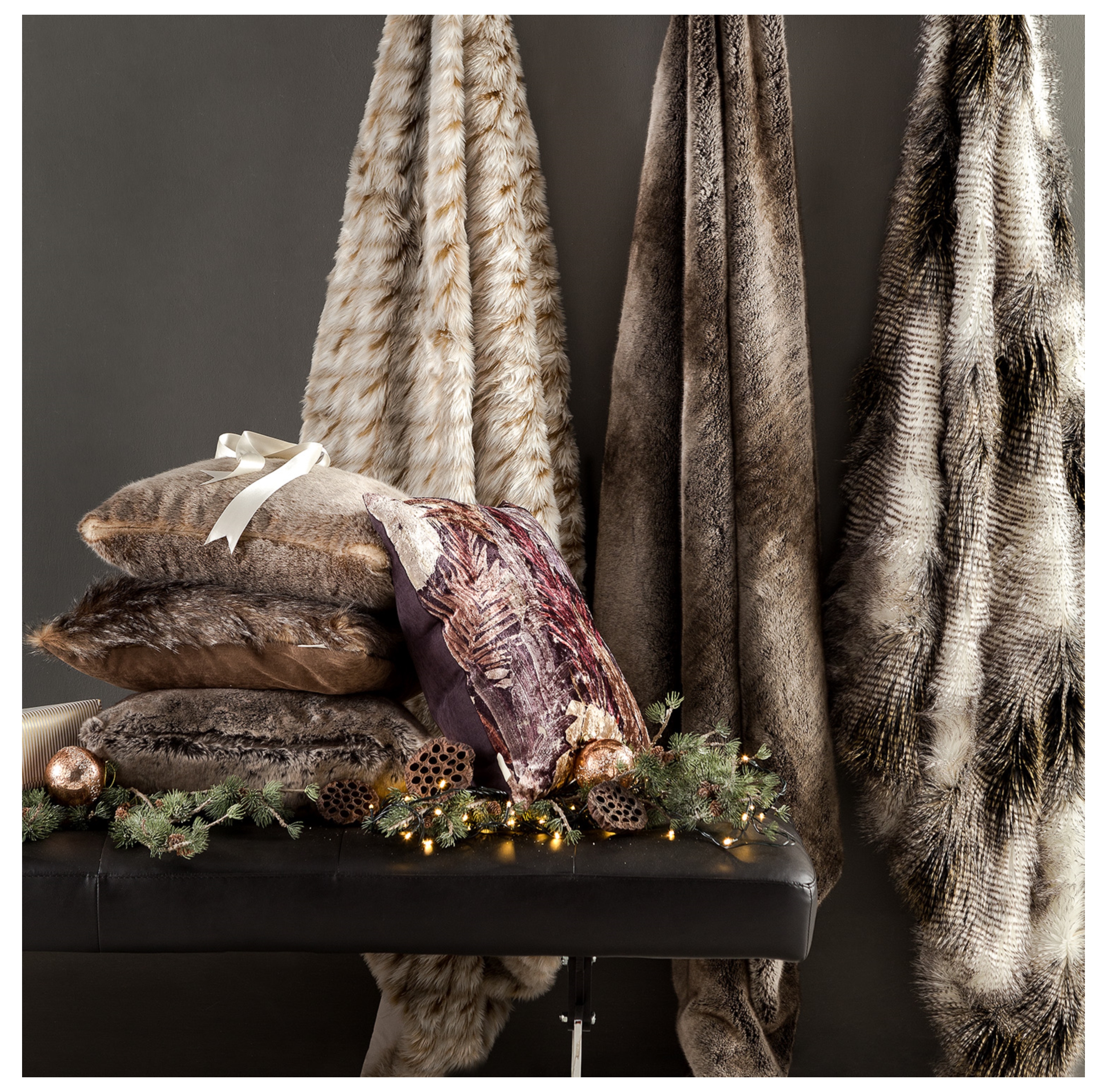 LEWIN KOLTUK ŞALI GRİ 130X150CM