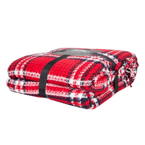  OXFORD KARELİ BATTANİYE ÇİFT KİŞİLİK KIRMIZI 200X220