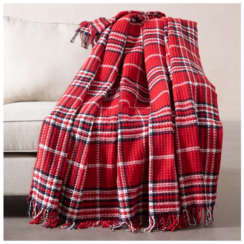 OXFORD KARELİ BATTANİYE ÇİFT KİŞİLİK KIRMIZI 200X220