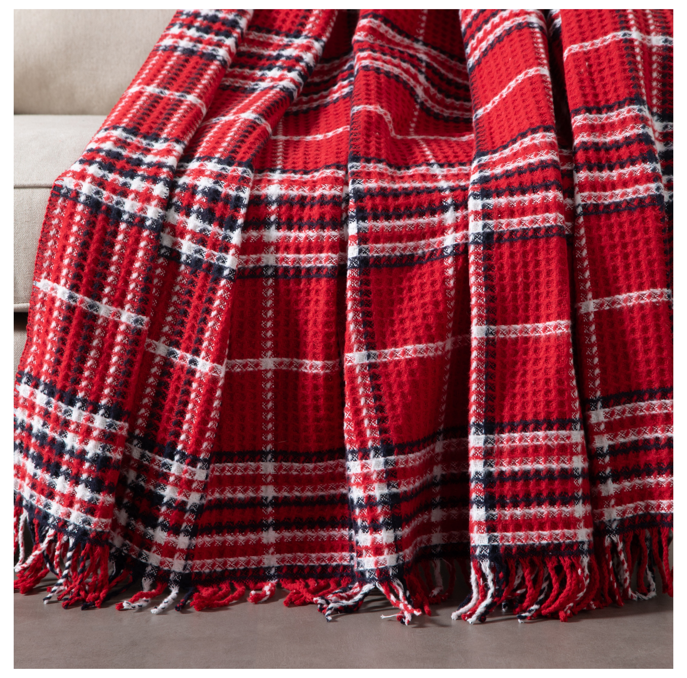 OXFORD KARELİ BATTANİYE KIRMIZI 150x200