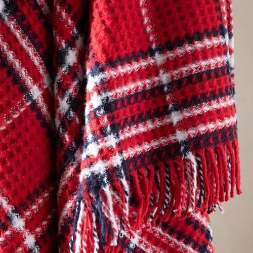  OXFORD KARELİ BATTANİYE ÇİFT KİŞİLİK KIRMIZI 200X220