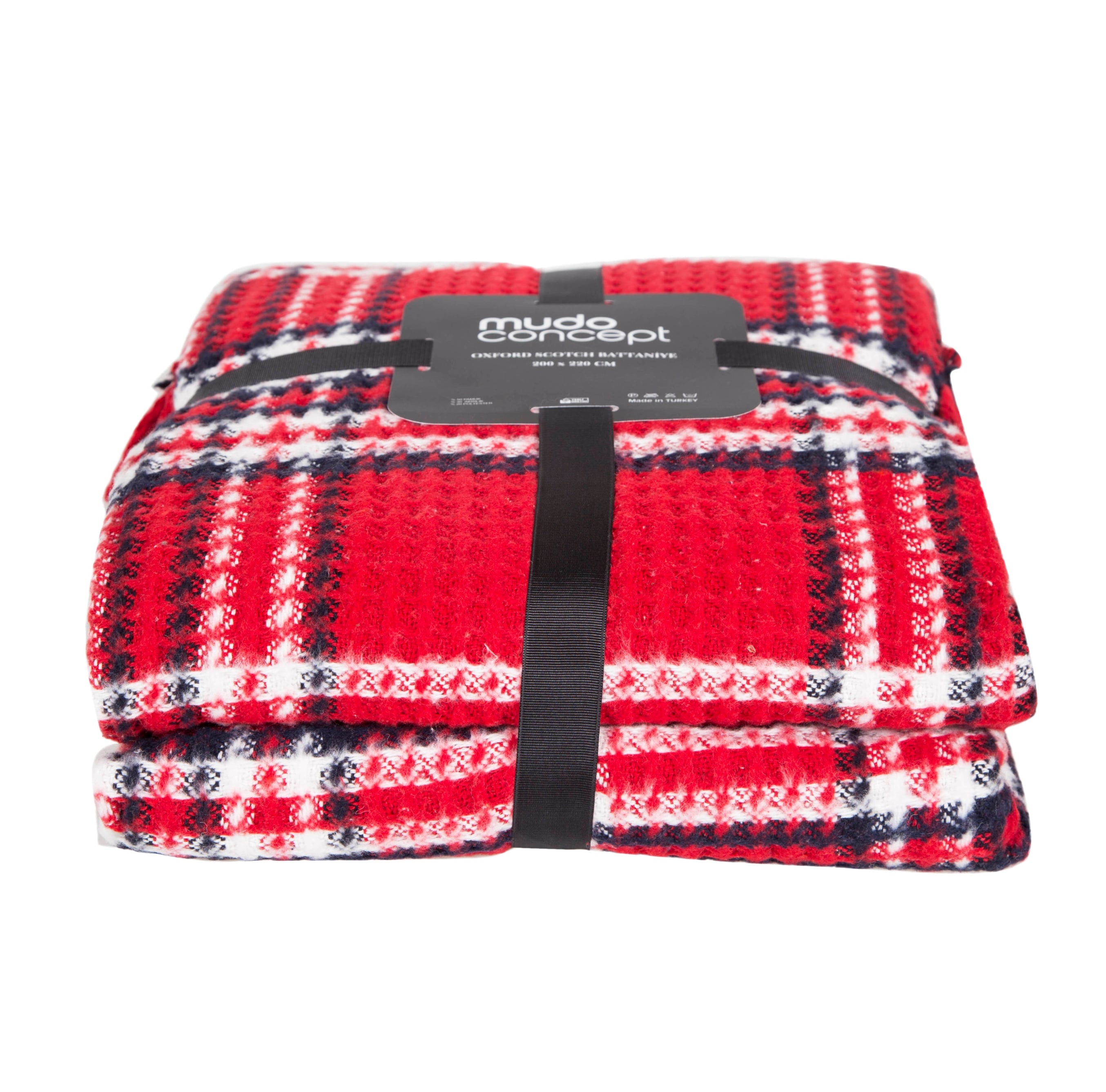 OXFORD KARELİ BATTANİYE ÇİFT KİŞİLİK KIRMIZI 200X220