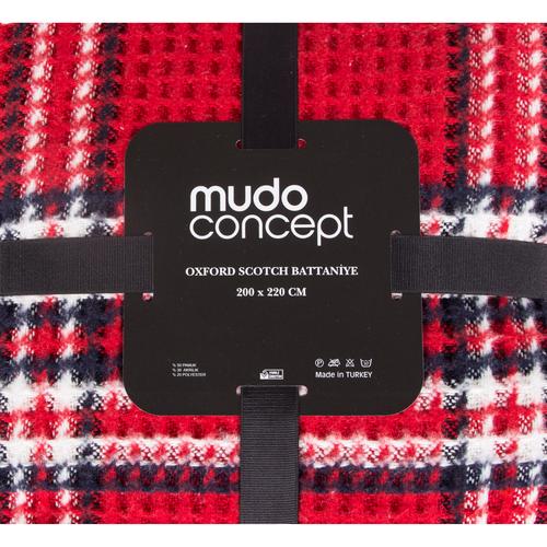  OXFORD KARELİ BATTANİYE ÇİFT KİŞİLİK KIRMIZI 200X220