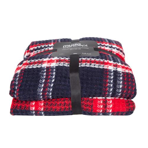  OXFORD KARELİ BATTANİYE ÇİFT KİŞİLİK LACİVERT 200x220