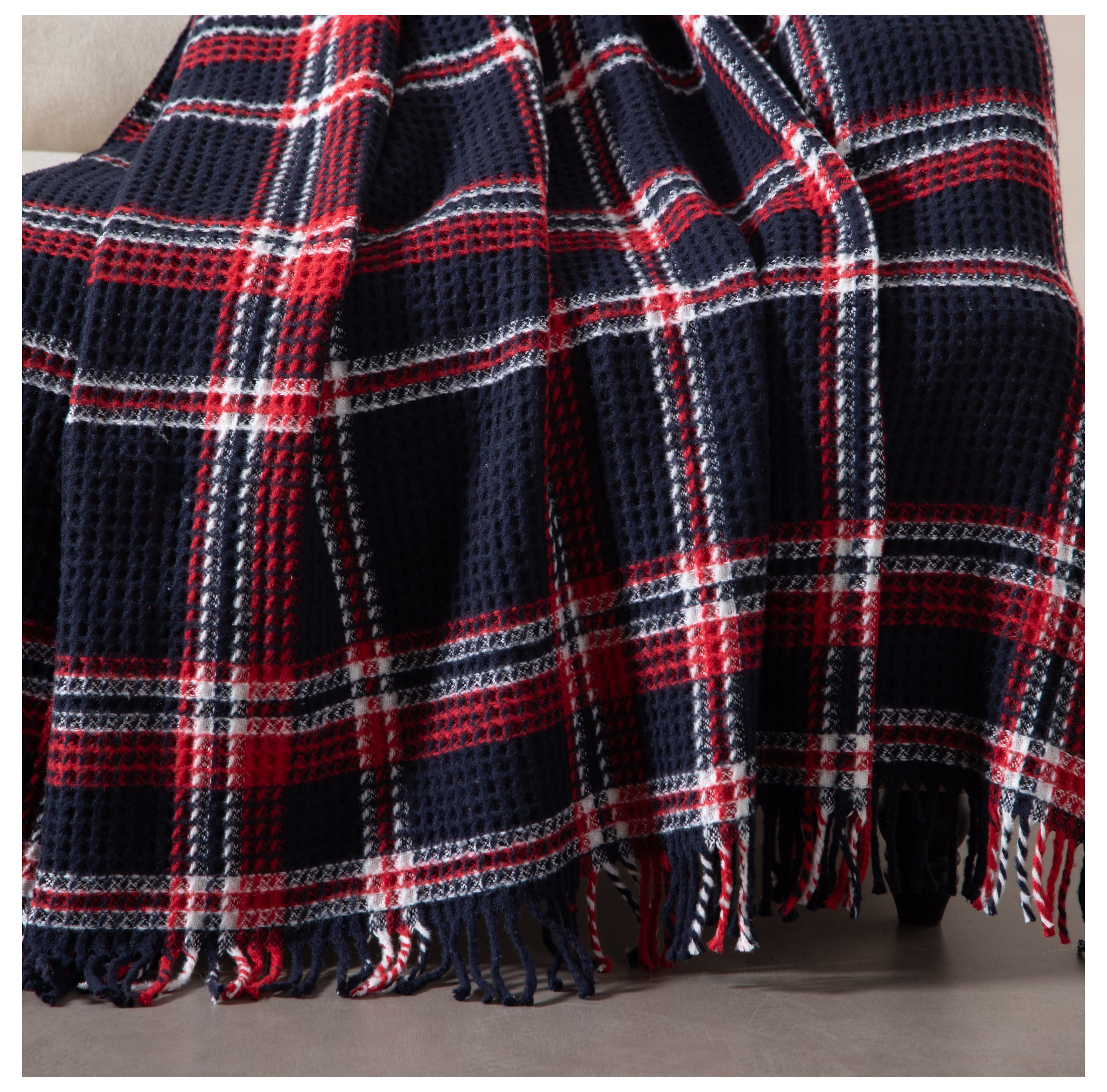 OXFORD KARELİ BATTANİYE LACİVERT 150x200