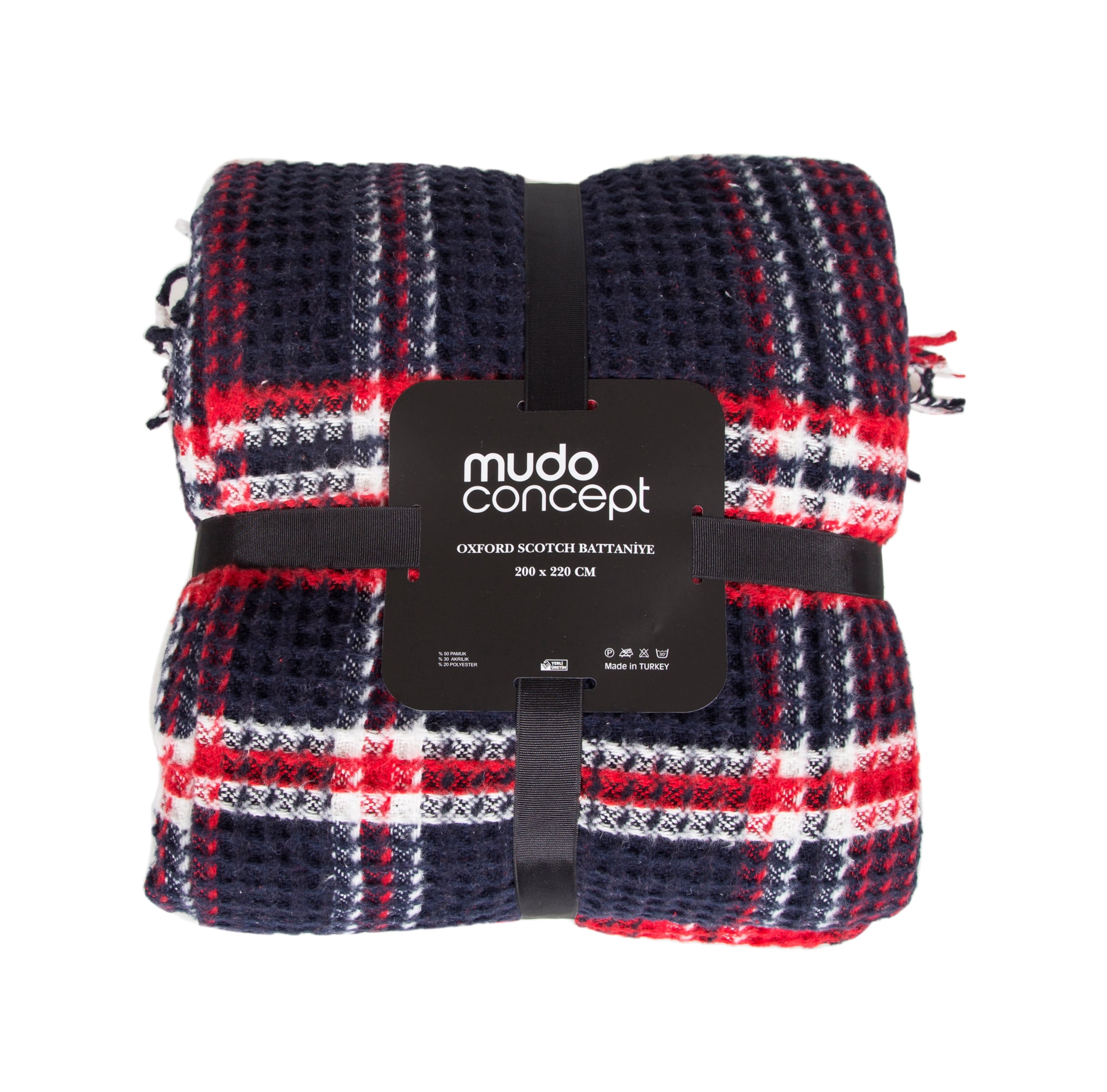 OXFORD KARELİ BATTANİYE ÇİFT KİŞİLİK LACİVERT 200x220