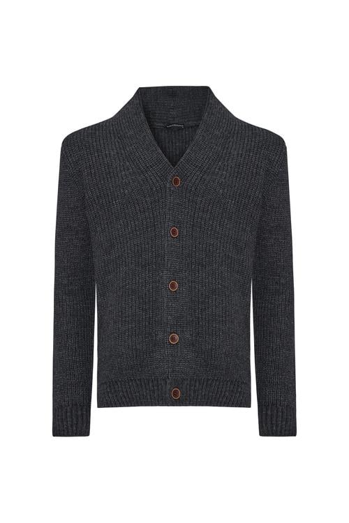  ÖRGÜLÜ YÜN KARIŞIMLI HIRKA