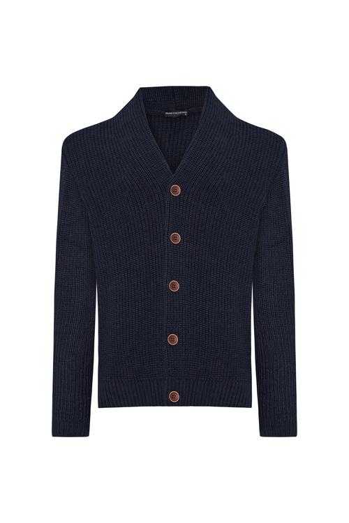 ÖRGÜLÜ YÜN KARIŞIMLI HIRKA