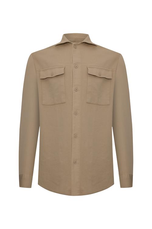 ÇİFT CEPLİ REGULAR FIT UZUN KOLLU GÖMLEK