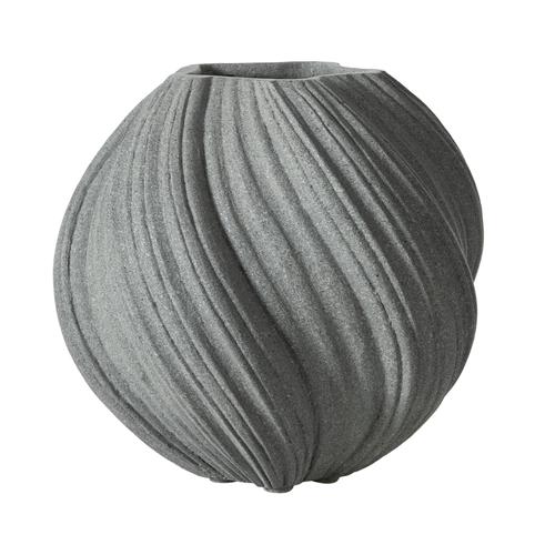  SPIRAL VAZO GRİ 34X32CM